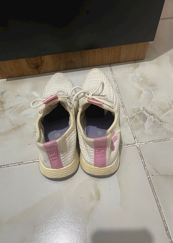 37 Beden beyaz Renk Beyaz Bağcıklı Stiletto Topuklu Kadın Spor Ayakkabı