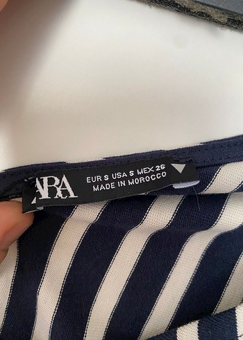 Zara Çizgili, Pilili, Tek Omuz Bluz