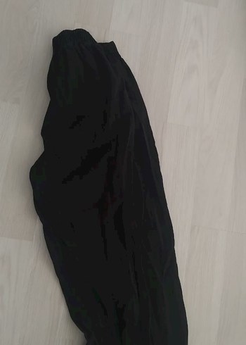 42 Beden Siyah Rahat Kesim Keten Kadın Pantolon