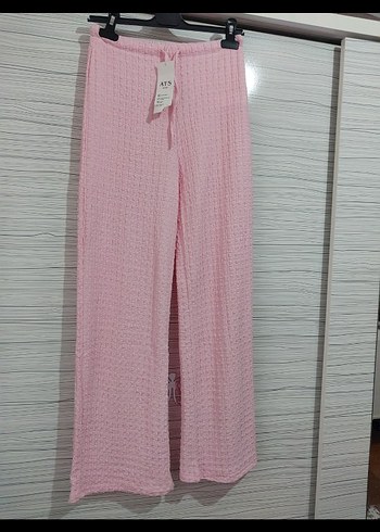 Pembe bürümcük Kumaş Kadın Pantolon