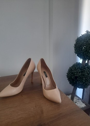 Bej Kadın Stiletto - Modern Klasik - Görsel 2