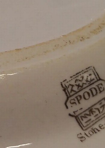 1820'lerden Spode Stone '3125' Famille Rose Antika Tabak - Görsel 2