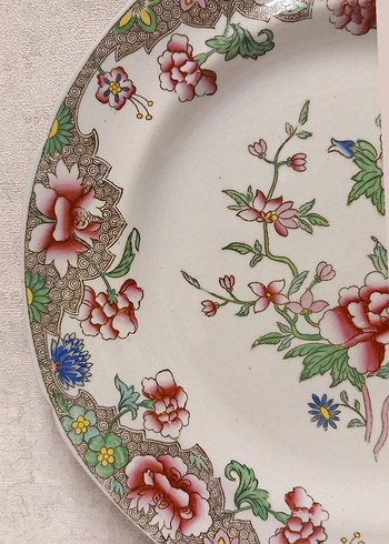 1820'lerden Spode Stone '3125' Famille Rose Antika Tabak - Görsel 5