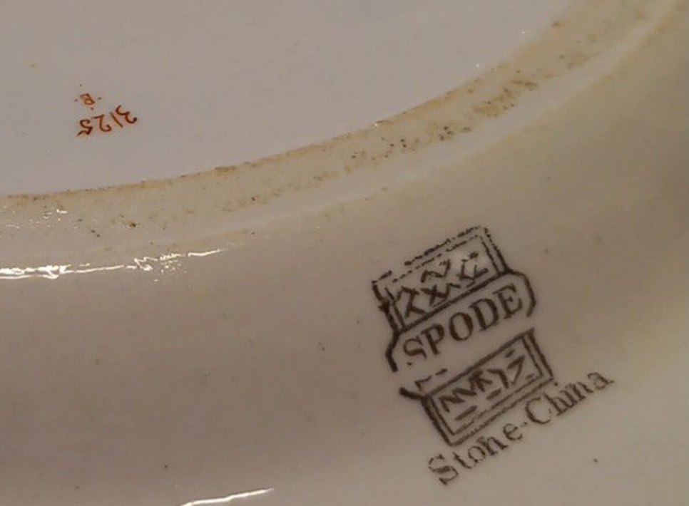 1820'lerden Spode Stone '3125' Famille Rose Antika Tabak - Görsel 2