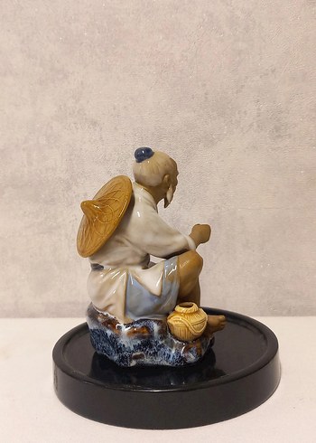 Antik Çin Shiwan Çamur Adam Biblo - Görsel 5