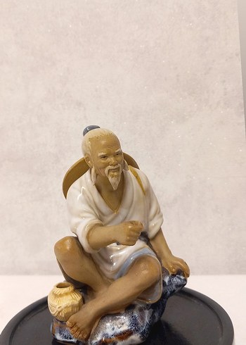 Antik Çin Shiwan Çamur Adam Biblo - Görsel 2