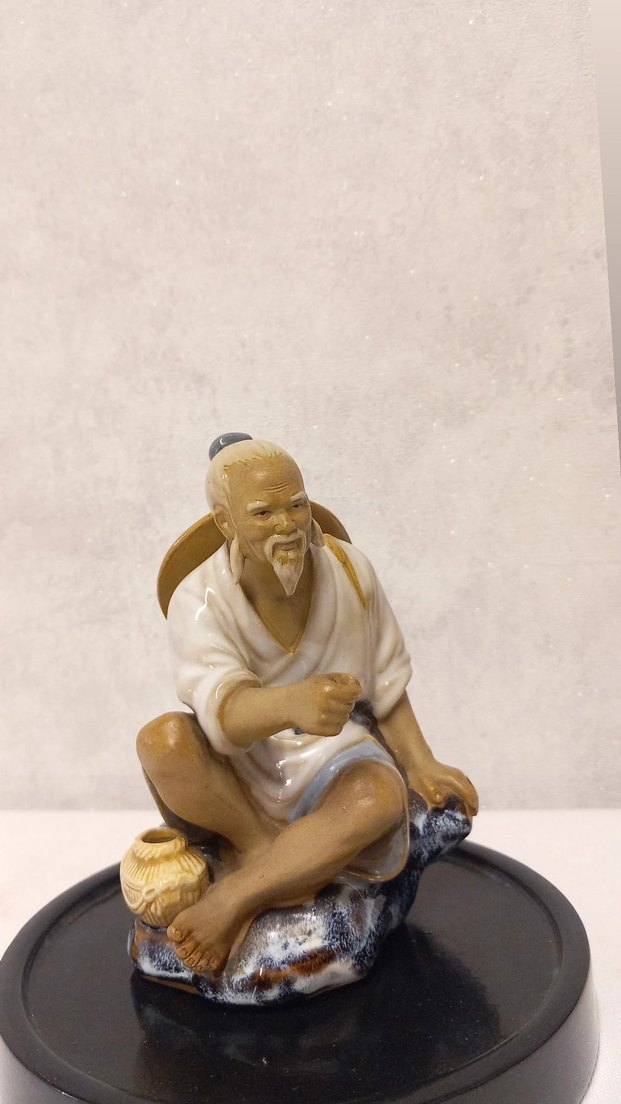 Antik Çin Shiwan Çamur Adam Biblo - Görsel 2