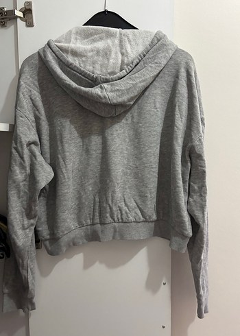 H&M H&M Gri Kapüşonlu Kadın Sweatshirt