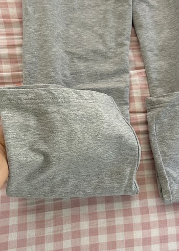 m Beden Gri Rahat Kesim Kadın Eşofman Altı