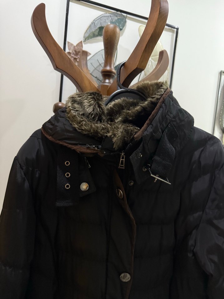 Siyah Kürklü Kadın Kışlık Mont - Görsel 2