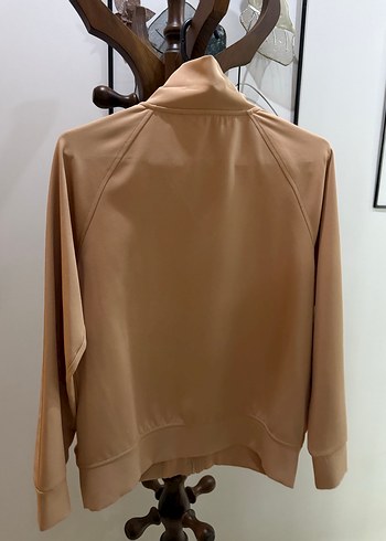 Bej Kadın Yüksek Yakalı Midi Ceket - Görsel 2