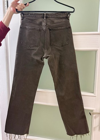 Zara Kahverengi Kadın Midi Boy Kot Pantolon - Görsel 2