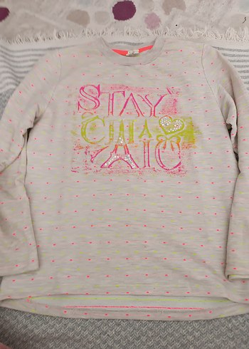 Diğer Gri Kız Sweatshirt Uzun Kollu Baskılı