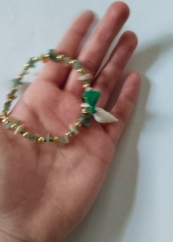 Turkuaz Boncuklu Bohem Kadın Bileklik - Görsel 6