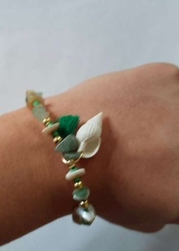 Turkuaz Boncuklu Bohem Kadın Bileklik - Görsel 7