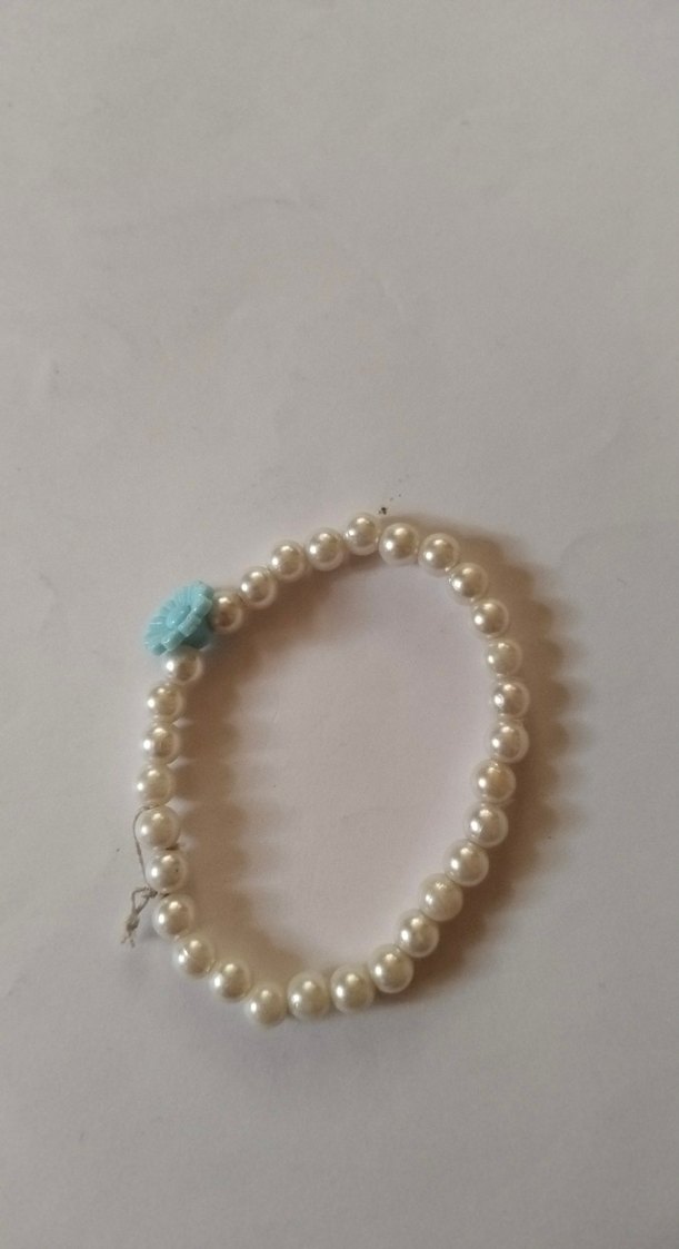 Turkuaz Çiçekli Boncuklu Kadın Bileklik - Görsel 4