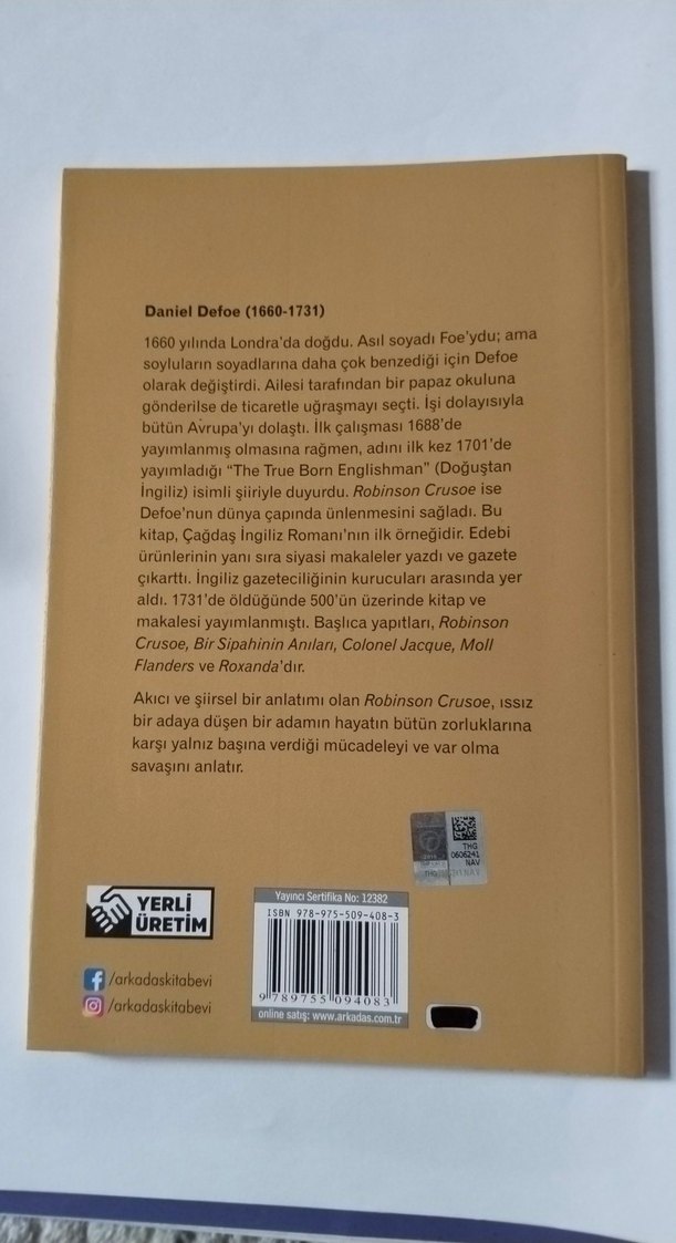 Robinson Crusoe - Daniel Defoe - Görsel 2