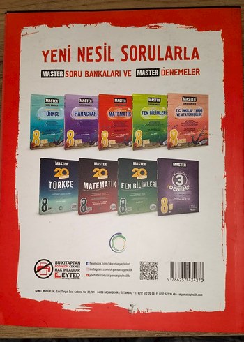 Master 8. Sınıf Matematik Soru Bankası - Görsel 2