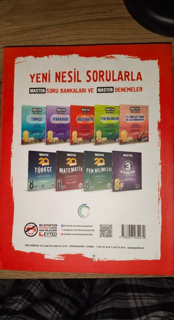 Master 8. Sınıf Matematik Soru Bankası - Görsel 2