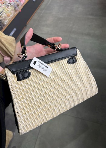 Bej Zebra Desenli Tokalı Kadın Çanta - Görsel 2