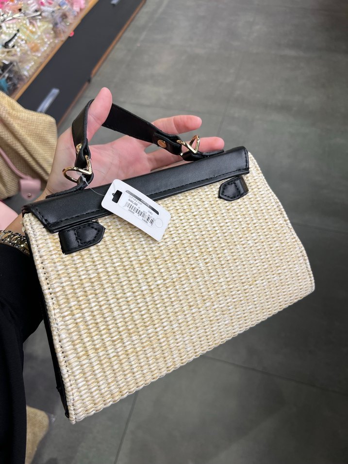 Bej Zebra Desenli Tokalı Kadın Çanta - Görsel 2