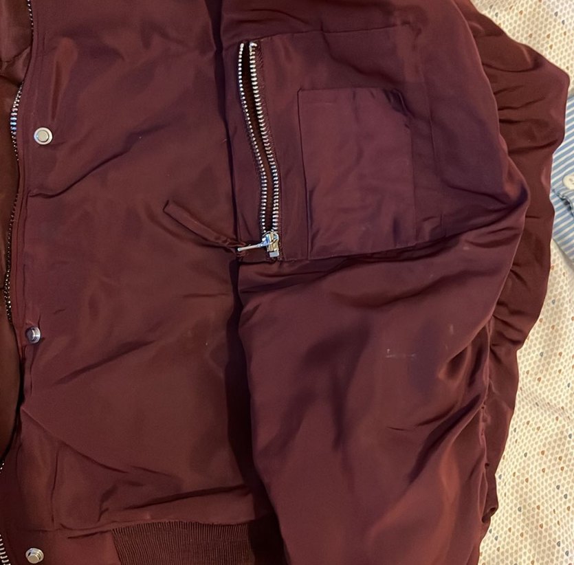 Bordo Düğmeli Midi Street Wear Kadın Ceket - Görsel 4
