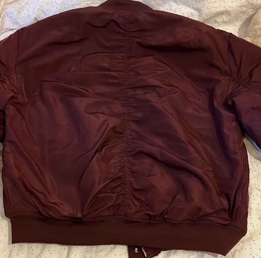 Bordo Düğmeli Midi Street Wear Kadın Ceket - Görsel 2