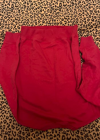 Kırmızı Orjinal Champion Baskılı Kadın Sweatshirt - Görsel 4