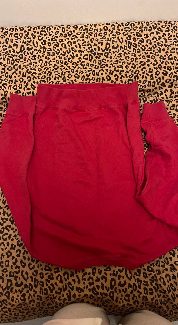 Kırmızı Orjinal Champion Baskılı Kadın Sweatshirt - Görsel 4