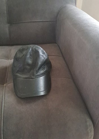 erkek deri siyah biker şapka