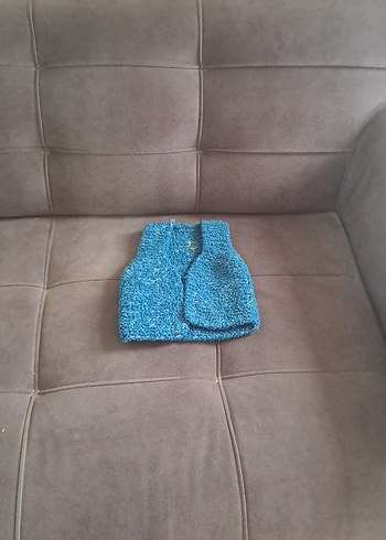 Yenidoğan Beden erkek kız bebek Turkuaz yelek