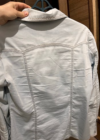 40 Beden Alvina buz mavisi Denim Gömlek