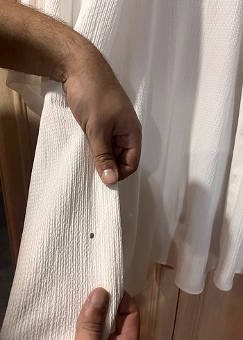 Beyaz Kısa Kollu Keten Gömlek - Görsel 3