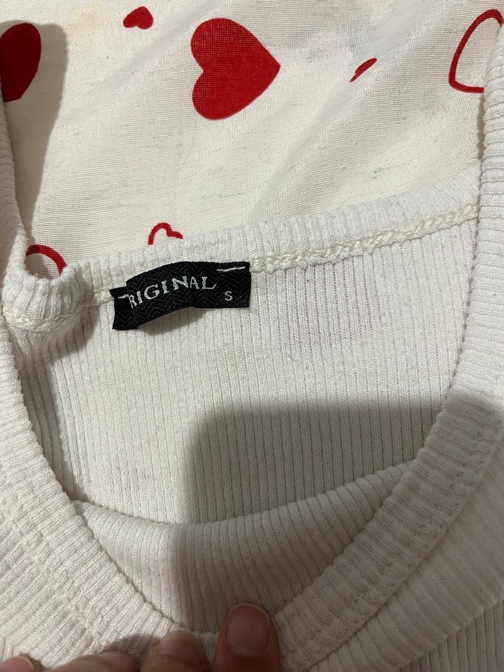 Beyaz Uzun Kollu Crop Tişört - Görsel 3