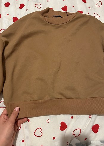 Kadın Kahverengi Salaş Sweatshirt - Görsel 6