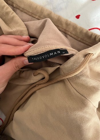 Bej Kapüşonlu Salaş Kadın Sweatshirt - Görsel 3