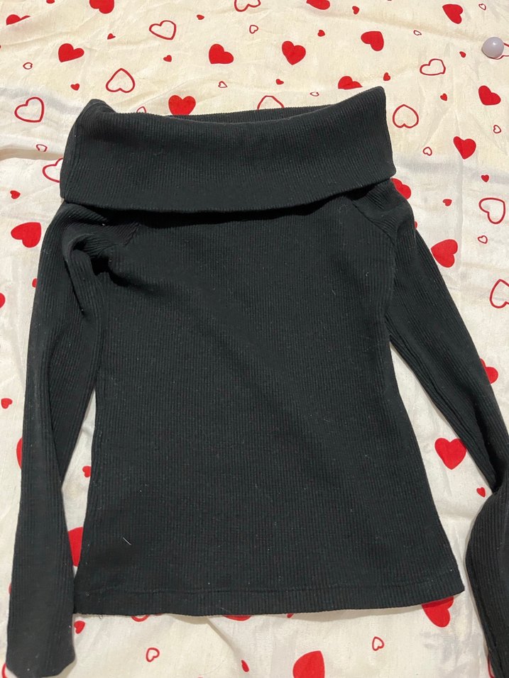 Siyah Kadın Yarım Balıkçı Triko Kazak - Görsel 2