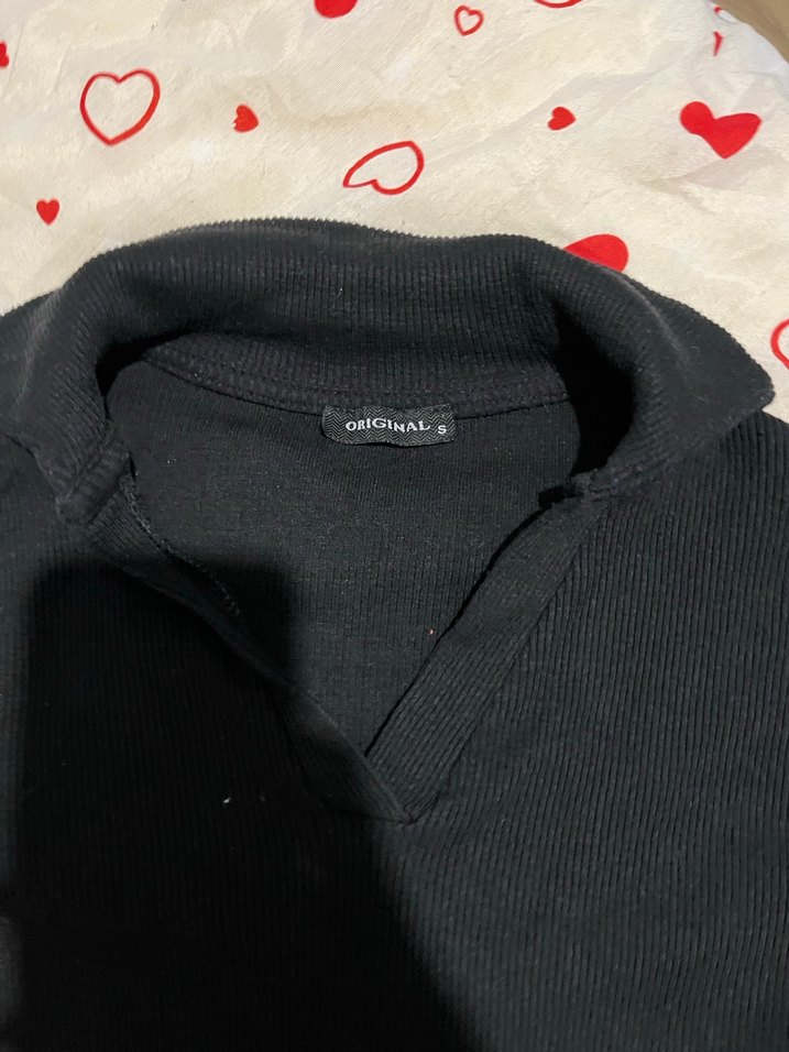 Siyah Uzun Kollu Yüksek Yakalı Uzun Elbise - Görsel 2