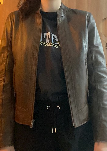 Derimod Kadın Deri ceket - Görsel 5