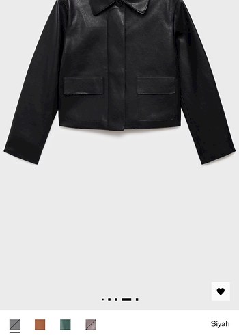 Mango deri ceket - Görsel 3