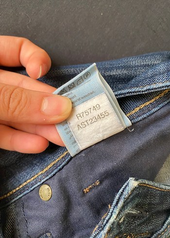 27 Beden mavi Renk Mavi Kadın Normal Boy Dar Kesim Denim Pantolon