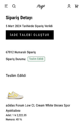 40,5 Beden Adidas Forum low cl cream white unisex spor ayakkabı
