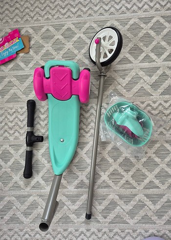 Pembe Çocuk Scooterı, Maks. 30kg Taşıma - Görsel 2