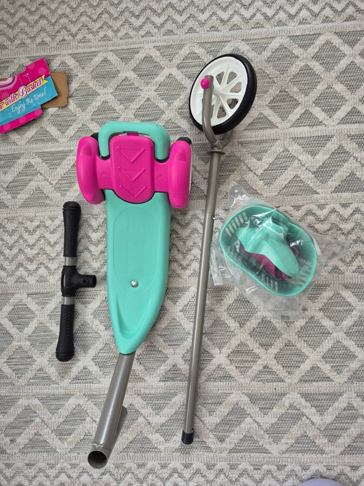 Pembe Çocuk Scooterı, Maks. 30kg Taşıma - Görsel 2