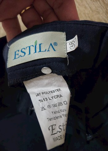 Lacivert Kadın Kumaş Pantolon - Görsel 2