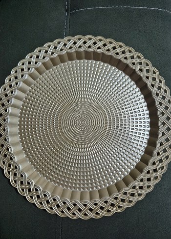 kahve sunum tepsisi gold plastik 4'lü - Görsel 5