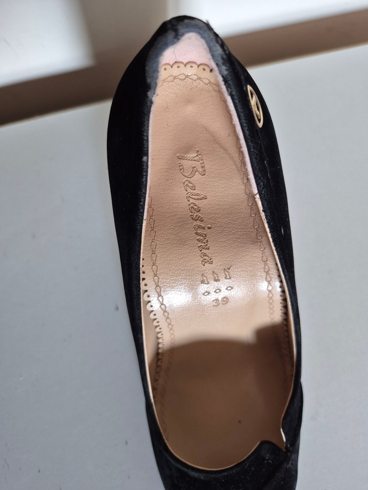 Siyah Süet Tokalı Stiletto - Görsel 2