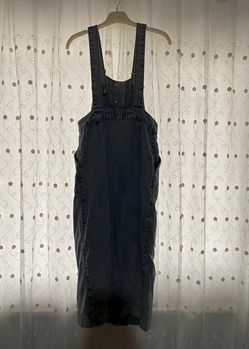 s Beden mavi Renk Kadın Denim Uzun Askılı Tulum
