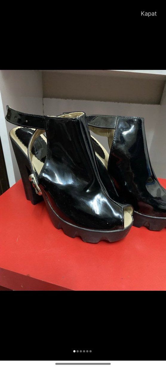 Siyah rugan Yüksek Topuklu - Görsel 4