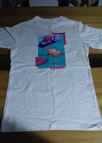 Nike Baskılı Beyaz çocuk Tişörtü, Kısa Kollu